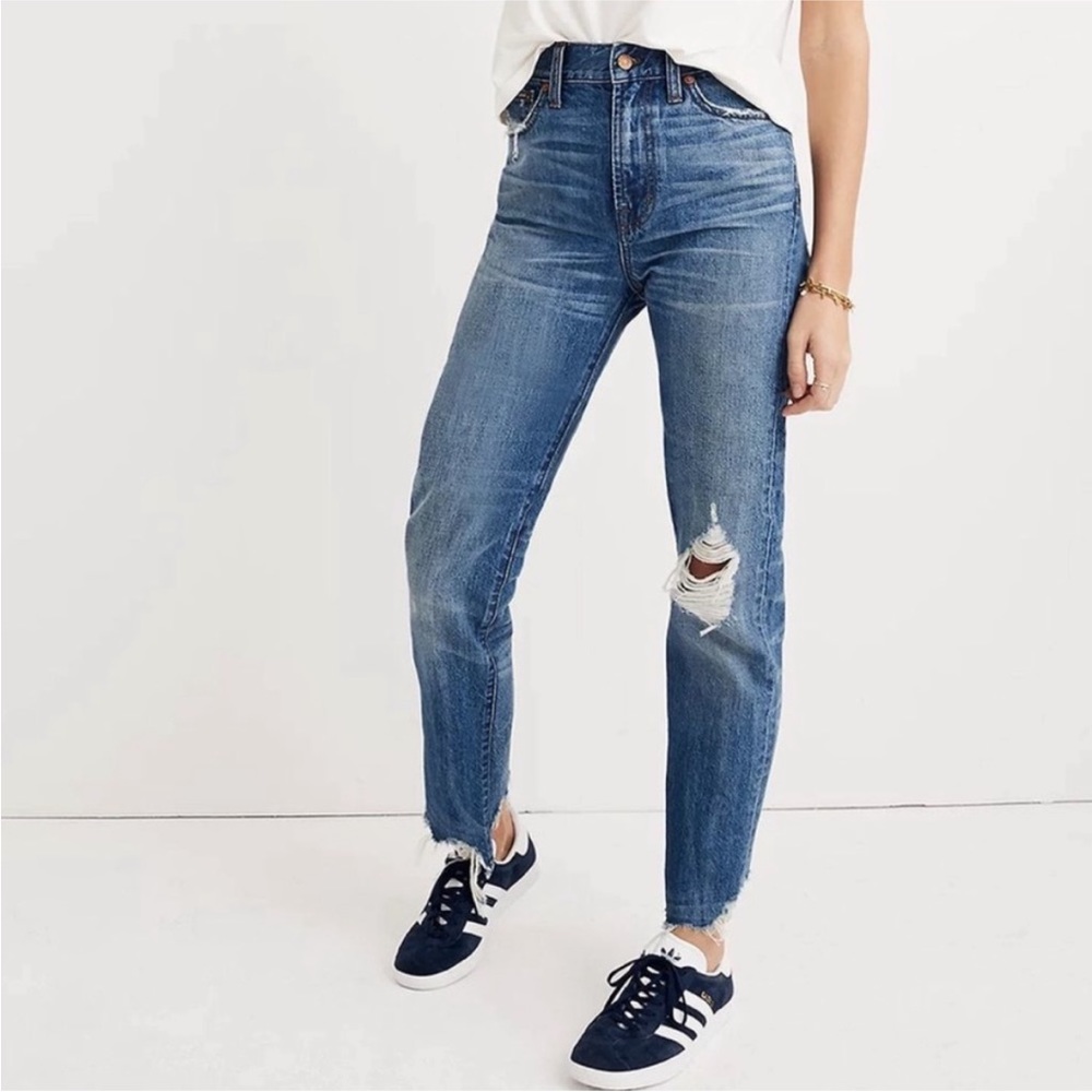 Madewell The Perfect Summer Jean Medium Wash Distressed Denim Size 25 Jeans